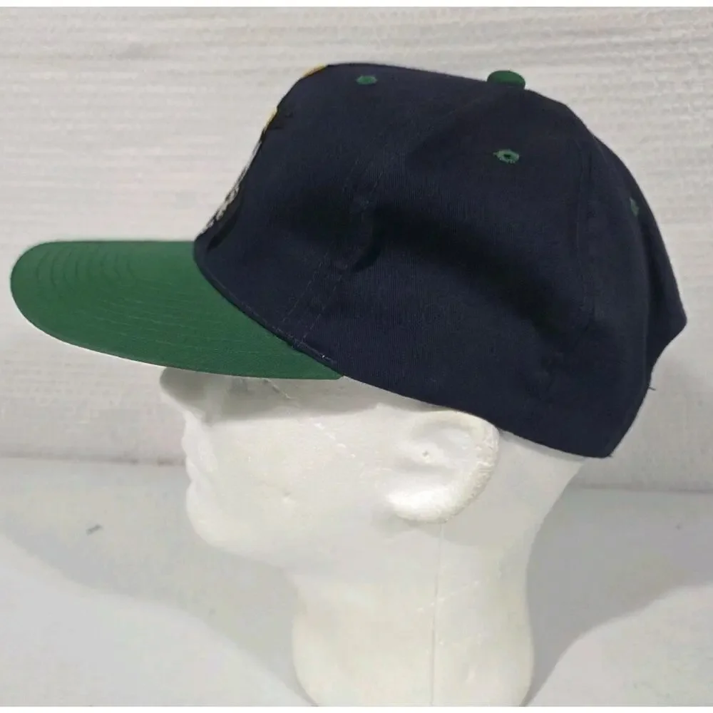 Vintage Disney Store Goofy Snapback Hat Navy Green Embroidered Cap Adult